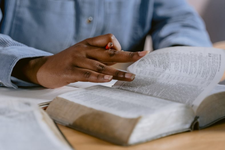 Person Reading Bible 